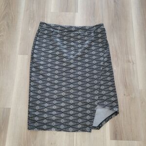 George Asymmetrical Black and Gray Skirt Size L